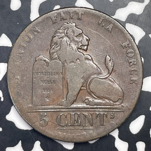 1842 Belgium 5 Centimes Lot#C0859