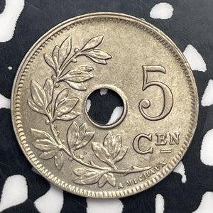 1927 Belgium 5 Centimes Lot#C0846 High Grade! Beautiful!