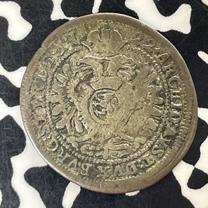 1722 Austria 3 Kreuzer Lot#T5861 Silver! KM#1540