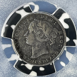 1870 Newfoundland 10 Cents PCGS VF20 Lot#G152 Silver! Key Date! ND2