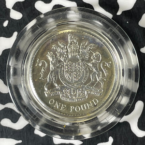 1983 Great Britain £1 Pound Lot#B2511 Silver! With Original Box