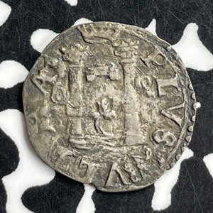 (1546-56) Italy Naples Carlo V AR Cinquina Lot#JM9744 Silver! Very Scarce!