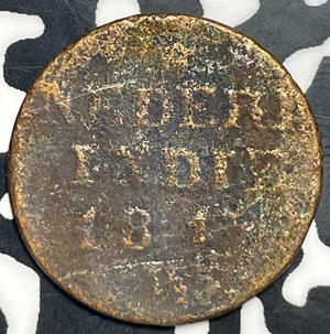 184?-W Netherlands East Indies 1 Cent Lot#T9953 Corrosion