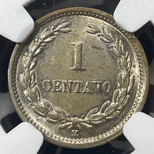 1889-H El Salvador 1 Centavo NGC MS63 Lot#G8880 Choice UNC!