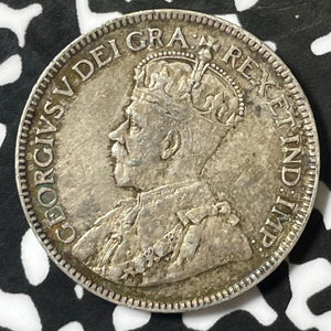 1918 Canada 25 Cents Lot#E5037 Silver! Nice!