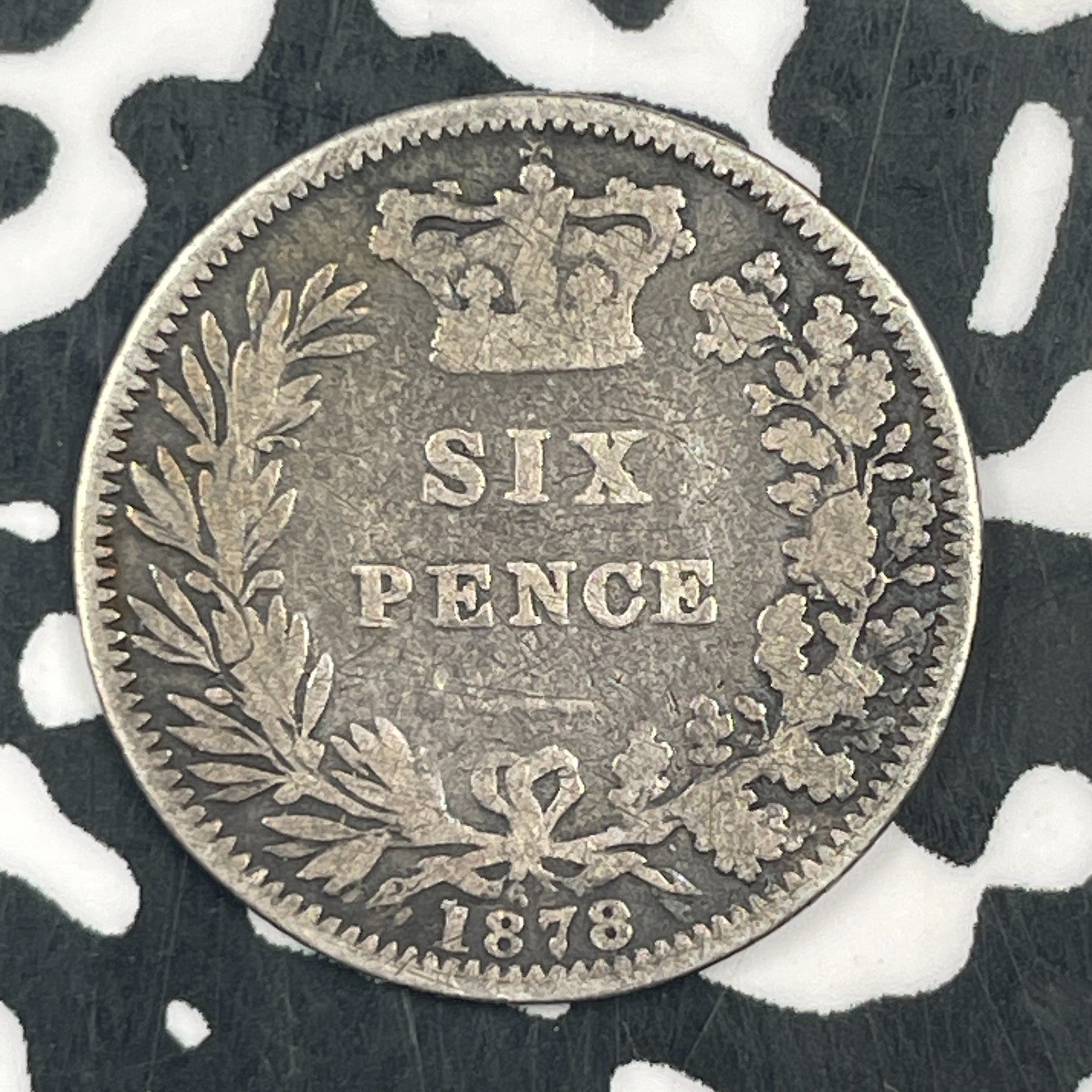 1878 Great Britain 6 Pence Sixpence Lot#F5603 Silver!