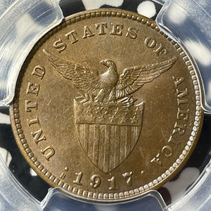 1917-S U.S Philippines 1 Centavo PCGS MS64BN Lot#G8401 Choice UNC!