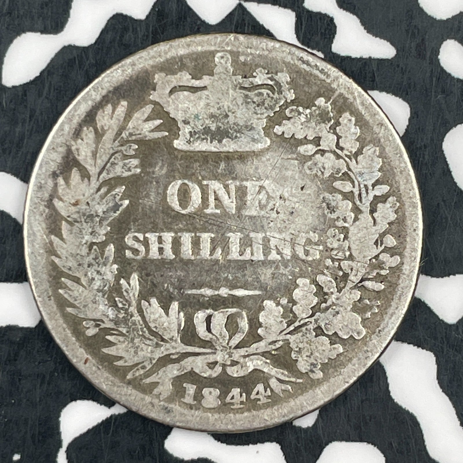 1844 Great Britain 1 Shilling Lot#F7737 Silver!