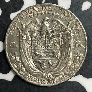 1931 Panama 1/10 Balboa Lot#T2964 Silver! Nice!