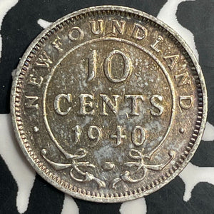 1940 Newfoundland 10 Cents Lot#T0202 Silver! Nice!