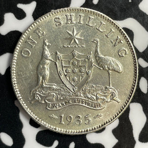 1935 Australia 1 Shilling Lot#E1414 Silver! Nice!