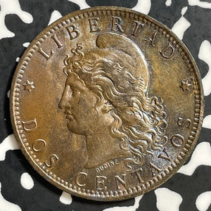 1891 Argentina 2 Centavos Lot#E6994 High Grade! Beautiful!