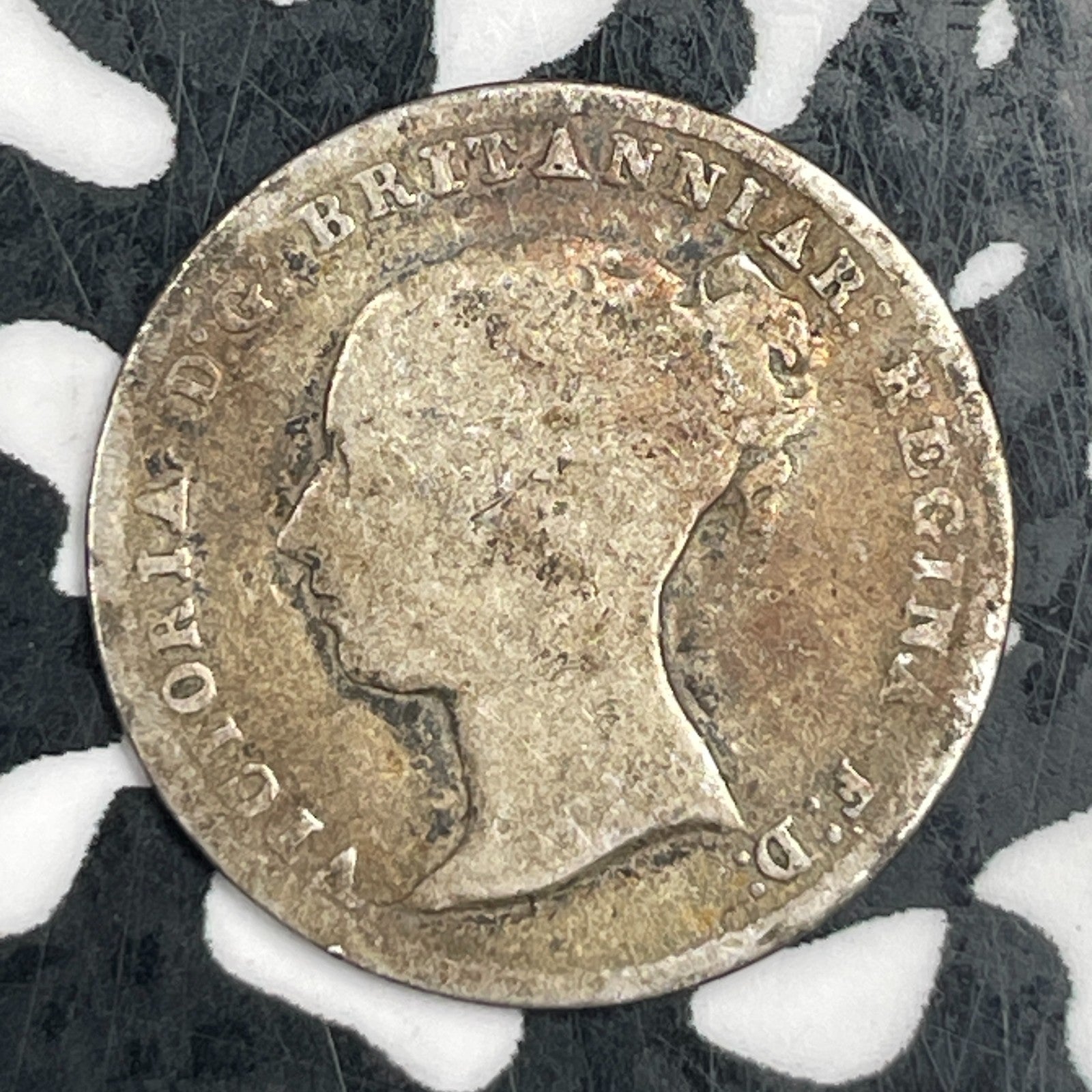 1865 Great Britain 3 Pence Threepence Lot#F5269 Silver!