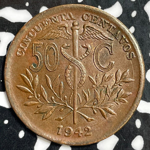 1942 Bolivia 50 Centavos Lot#E3983 High Grade! Beautiful!