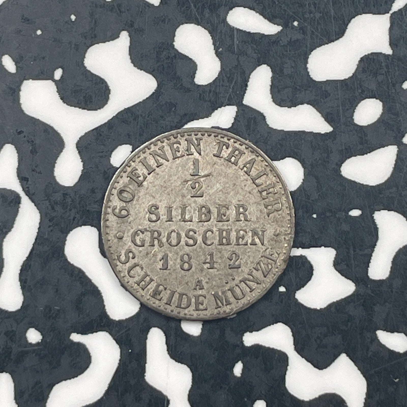 1842-A Germany Prussia 1/2 Groschen Lot#N3638 Silver! Nice!