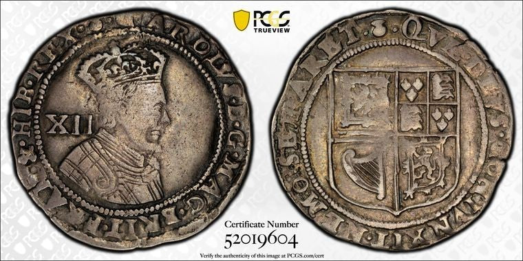 (1625-34) Scotland Charles I 12 Shillings PCGS VF30 Lot#G1583 Silver! S-5542