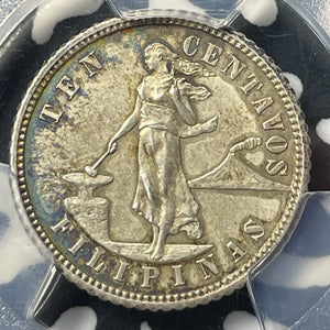 1903 U.S. Philippines 10 Centavos PCGS Cleaned-UNC Details Lot#G8856 Silver!