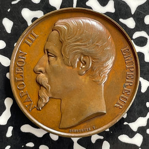 1856 France Napoleon III Mattray Penal Colony Visit Medal Lot#JM0237 36mm