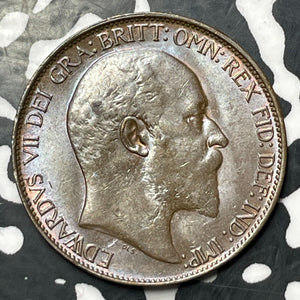 1909 Great Britain 1/2 Penny Half Penny Lot#E6791 High Grade! Beautiful!