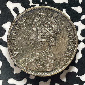 1862 India 1 Rupee Lot#T5679 Silver! KM#473.1