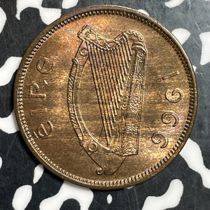 1966 Ireland 1/2 Penny Half Penny Lot#T2931 High Grade! Beautiful!