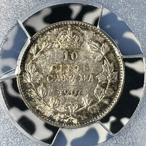 1906 Canada 10 Cents PCGS AU55 Lot#G162 Silver!