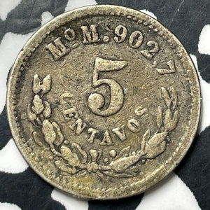 1888-Mo M Mexico 5 Centavos Lot#E8204 Silver!