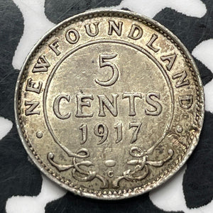 1917-C Newfoundland 5 Cents Lot#JM8444 Silver! Nice!