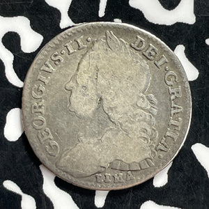 1746-Lima Great Britain George II 6 Pence Sixpence Lot#JM9848 Silver!