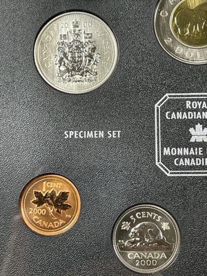 2000 Canada 7x Coin Specimen Set Lot#B2207 With Case & C.O.A.