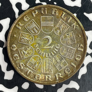 1928 Austria 2 Schilling Lot#T8108 Silver! High Grade! Beautiful! Schubort