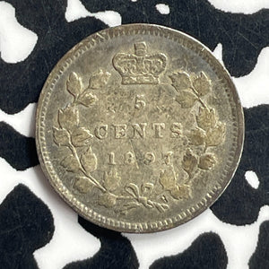 1897 Canada 5 Cents Lot#T7163 Silver! Nice!