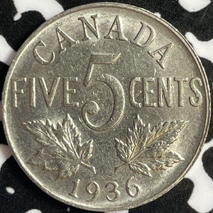 1936 Canada 5 Cents Lot#D9603 Nice!