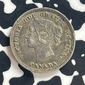 1890-H Canada 5 Cents Lot#T7806 Silver! Nice!