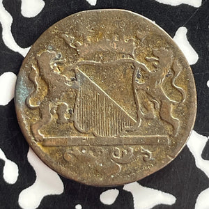 1766 Netherlands East Indies Utrecht 1 Duit Lot#T7459