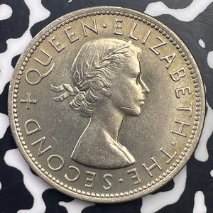 1955 Rhodesia & Nyasaland 1/2 Crown Lot#C0967 High Grade! Beautiful!