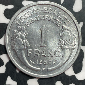 1957-B France 1 Franc Lot#E7644 High Grade! Beautiful!