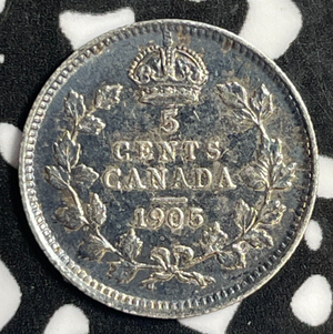 1905 Canada 5 Cents Lot#E1527 Silver! Nice!