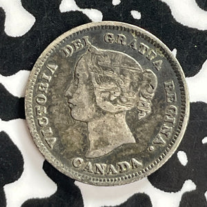1887 Canada 5 Cents Lot#T7227 Silver! Key Date! Nice Detail, Damage