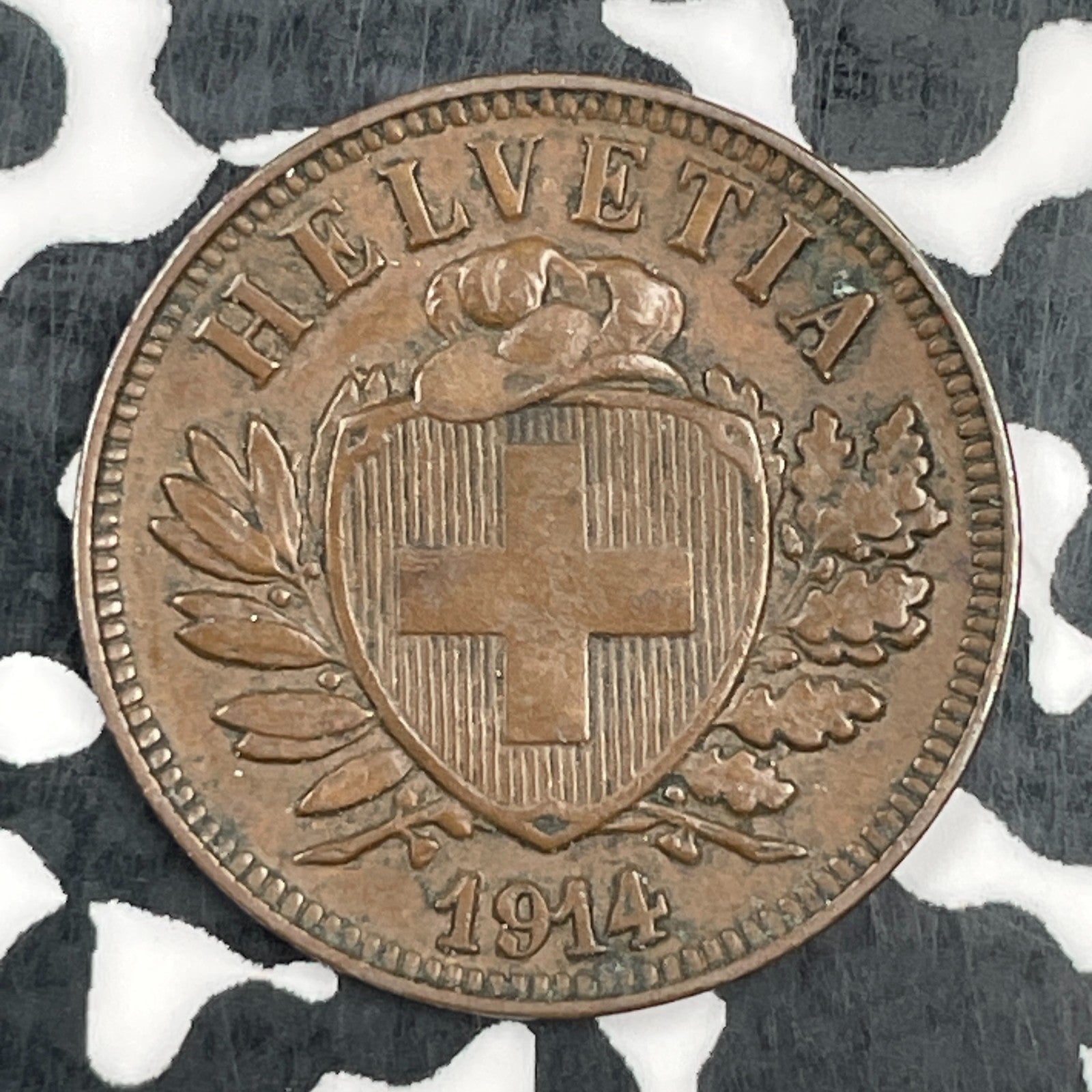 1914-B Switzerland 2 Rappen Lot#F8357