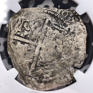 (1651-52) Bolivia C/S 7 1/2 Reales NGC Sea Salvaged-Fine Det. Lot#G9158 Silver!