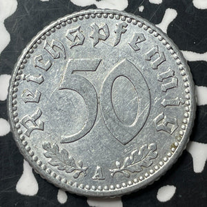 1943-A Germany 50 Pfennig Lot#E7715 High Grade! Beautiful!