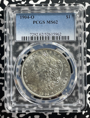 1904-O U.S. $1 Morgan Dollar PCGS MS62 Lot#G422 Silver! Choice UNC!