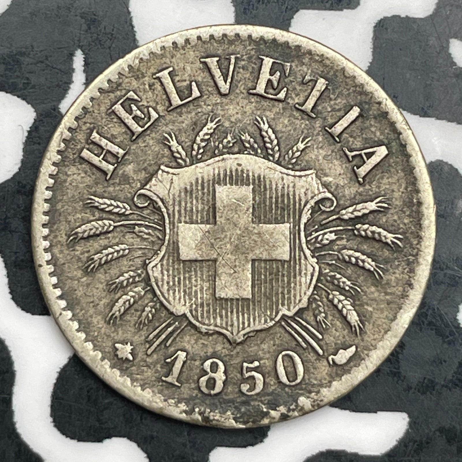 1850-B Switzerland 5 Rappen Lot#F7940