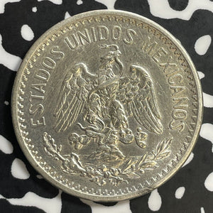 1907 Mexico 50 Centavos Lot#E9818 Silver! Beautiful Detail, Old Cleaning