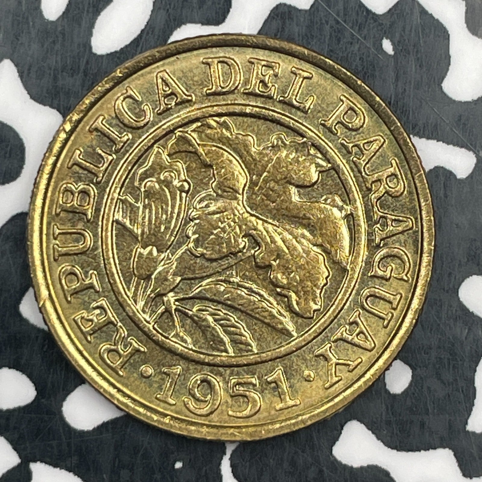 1951 Paraguay 25 Centimos Lot#F9776 High Grade! Beautiful!