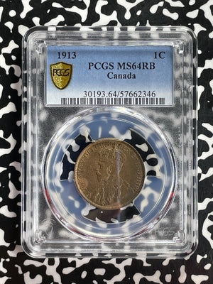 1913 Canada Large Cent PCGS MS64RB Lot#G878 Choice UNC!