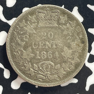1864 New Brunswick 20 Cents Lot#T7799 Silver!