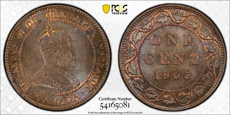 1903 Canada Large Cent PCGS MS64BN Lot#G2145 Choice UNC!