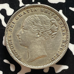 1886 Great Britain 1 Shilling Lot#T5447 Silver! Nice!